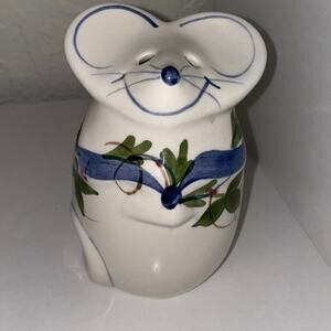 N.S. Gustin Mouse Parmesan Cheese Shaker Vintage California Pottery 5.5"